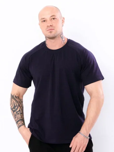 Футболка носи своє из спандекса синяя