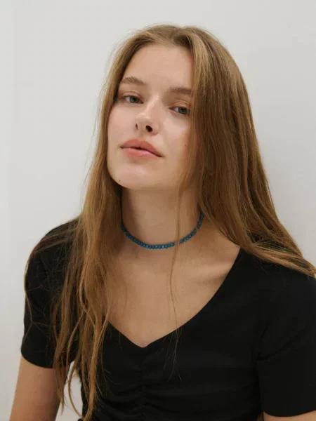 Koszulka z drapowaniem Teen XS MANGO TEEN czarny