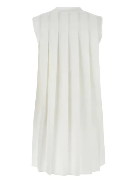 Rochie mini Sacai plisată de costum alb