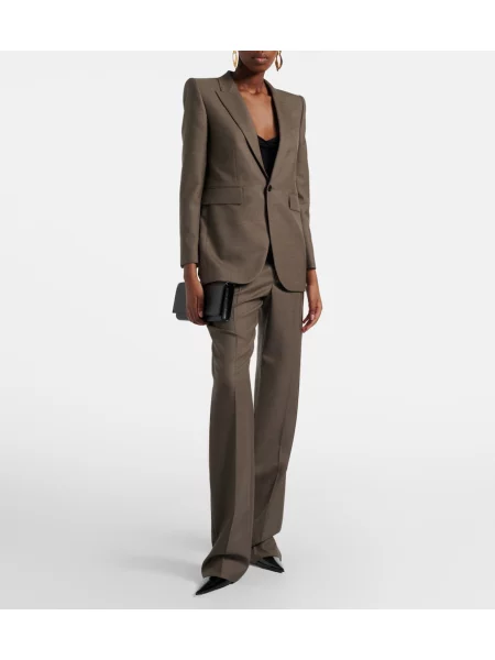 Sacou Saint Laurent de lână gri
