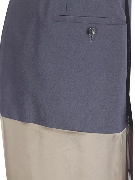 Mini fusta plisata Sacai plisată albastru