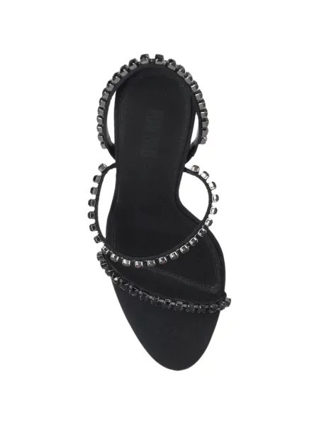 Pantofi cu toc Paris Texas de cristal negru