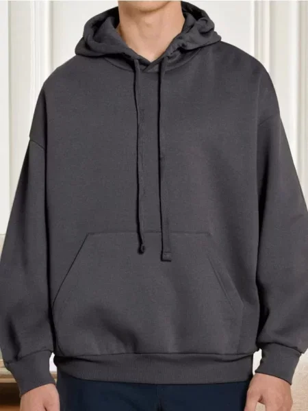 Sinsay Bluza hoodie comfort fit szary