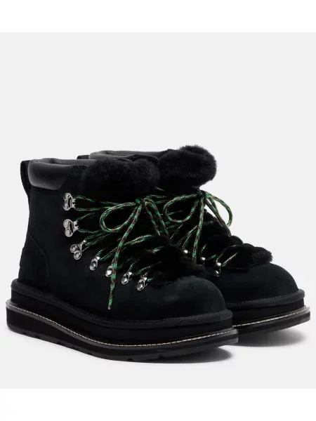 Bocanci de munte Sacai din piele de căprioară negru