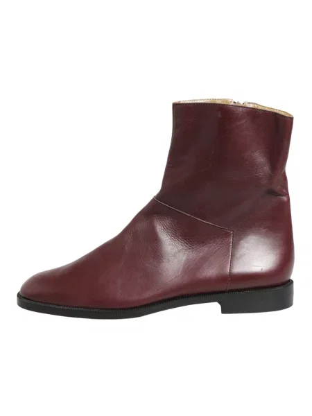 Buty do kostki Dolce And Gabbana skórzane brązowe