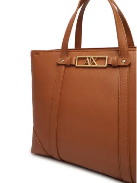 Armani Exchange shopper torba za žene od imitacije kože smeđa