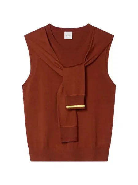 Vestă Paul Smith de lână maro