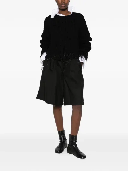 Pulover Junya Watanabe zdrențuiți chunky negru