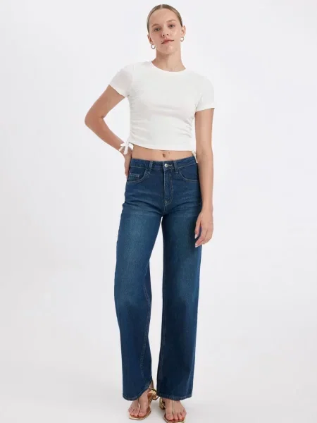 Długie spodnie Defacto z wysoką talią