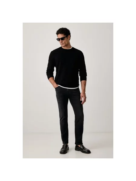 Armani Exchange sweter z wiskozą czarny