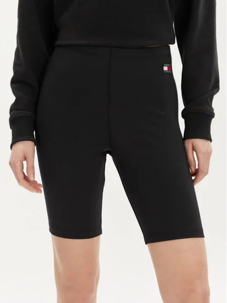 Tommy Jeans Pantaloni scurți ciclism Badge negru