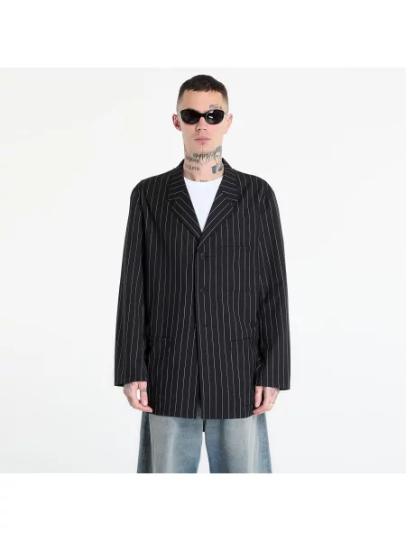 Jachetă Pinstripe Refined Wool Chore Coat Black S negru