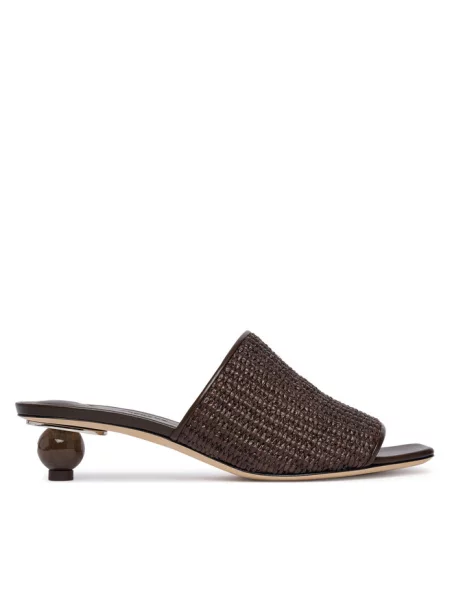Weekend Max Mara klapki na niskim Wkafiesta czarne