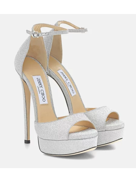 Сандали Jimmy Choo сребристо
