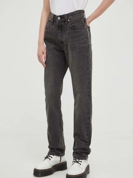 Дънки Levi's с висока талия сиво