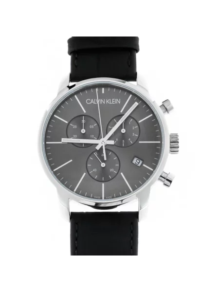 Zegarek Calvin Klein skórzany szary