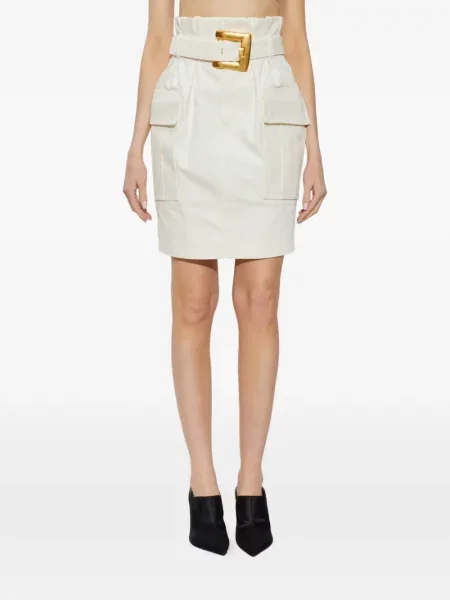 Cu centură fusta mini Balmain