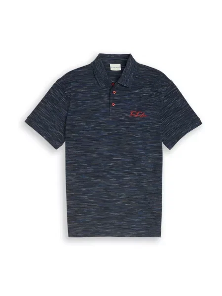 TOM TAILOR Tricou albastru / albastru închis / gri închis alb