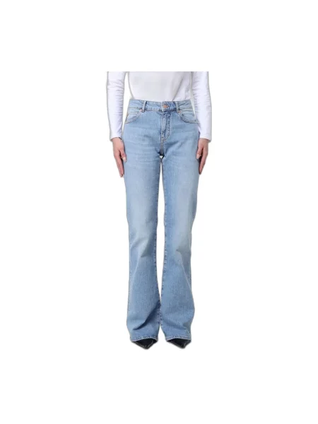 Jeansy Emporio Armani z przetarciami ze stretchu niebieskie