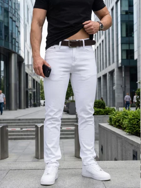 Pantaloni Dstreet alb