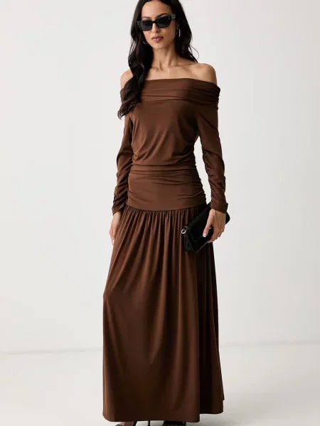Pedro del Hierro drapériázott ruha barna