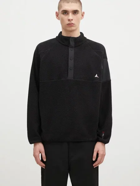 Fleecová mikina ROA Polartec Fleece Button Up černá