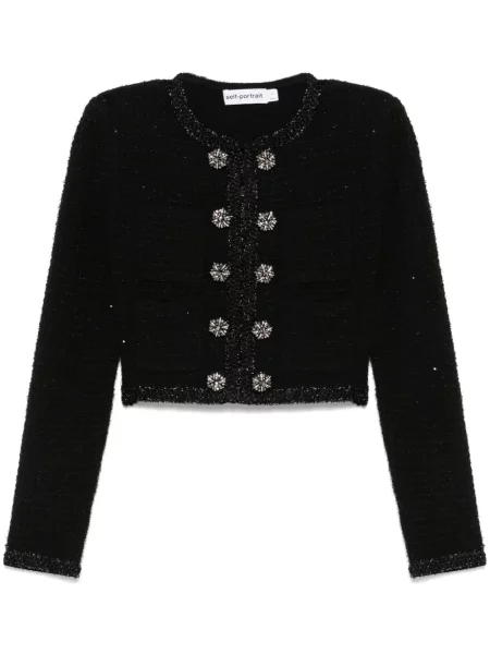 Geacă Self-portrait negru