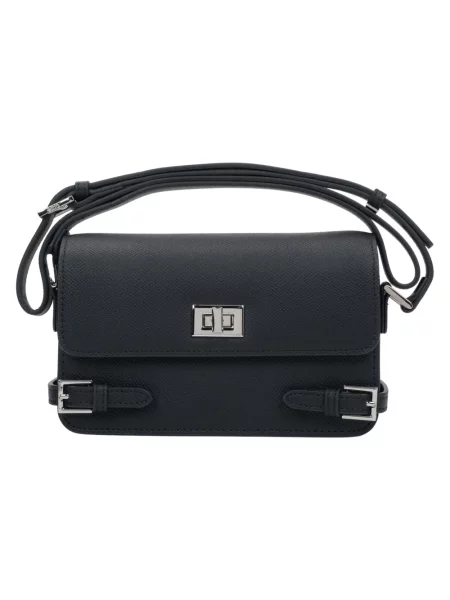 Mała torebka skórzana Estro skórzana czarna