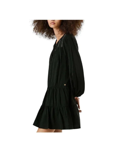 Rochie din denim Pepe Jeans negru