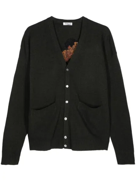 Cardigan Leathersmith Of London de lână verde