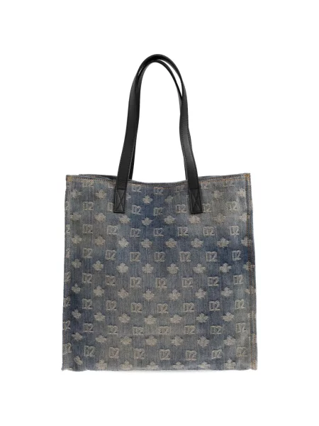 Geantă Dsquared2 din jacard albastru