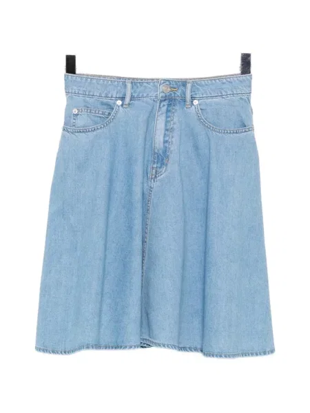 Fustă din denim Sport B. By Agnès B. în linie A albastru