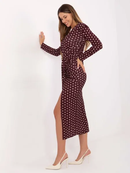 Rochie Italy Moda de costum bordo