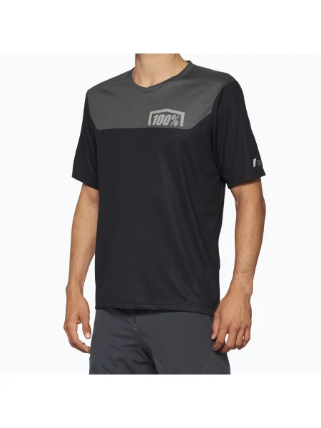 Мъжка колоездачна тениска Airmatic black/charcoal черно