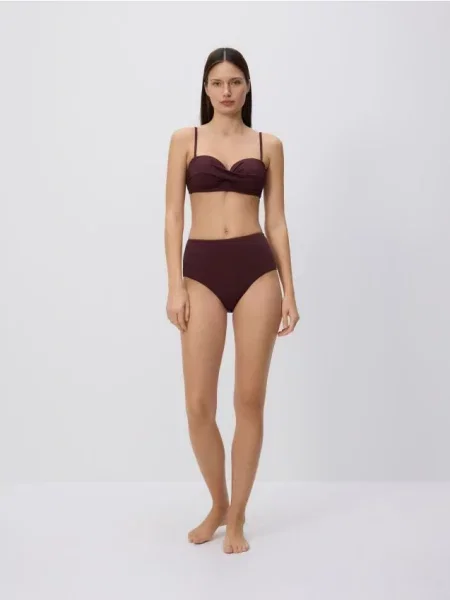 Reserved Top costum de plajă violet-închis violet