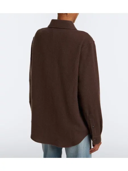 Cămașă God's True Cashmere din cașmir maro