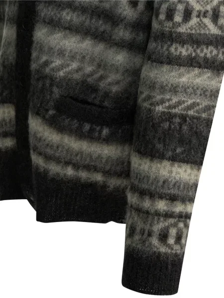 Cardigan Beams Plus cu decolteu în V gri