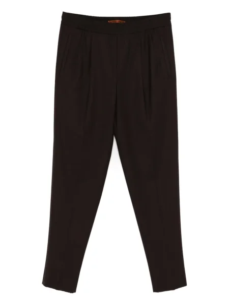 Pantaloni Zegna plisate maro