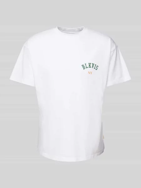 T-shirt z nadrukiem z logo Blkvis biała