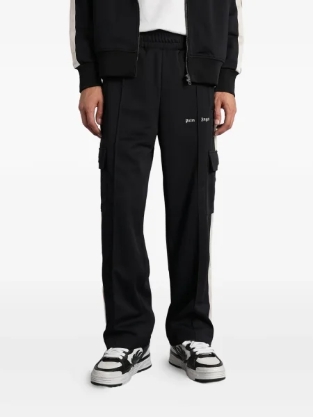 Pantaloni cargo Palm Angels cu dungi negru