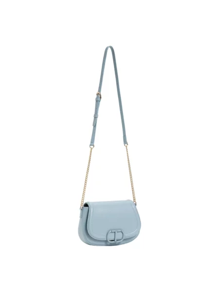 Torebka crossbody Twinset skórzana niebieska