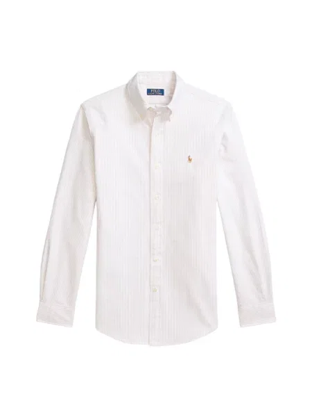 Koszula Ralph Lauren w paski z twillu biała