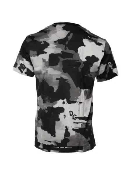 Tricou Dolce & Gabbana cu imagine cu model camuflaj alb