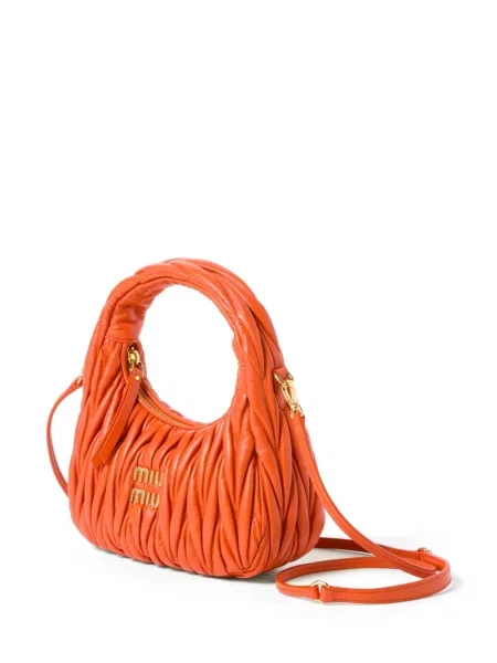 Geantă shopper Miu Miu portocaliu
