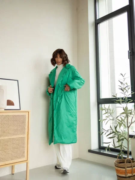 Пальто з утеплювачем Milirud нейлон/поліестер зелений