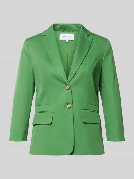 Żakiet o kroju slim fit z rękawem o dł. More & More zielona