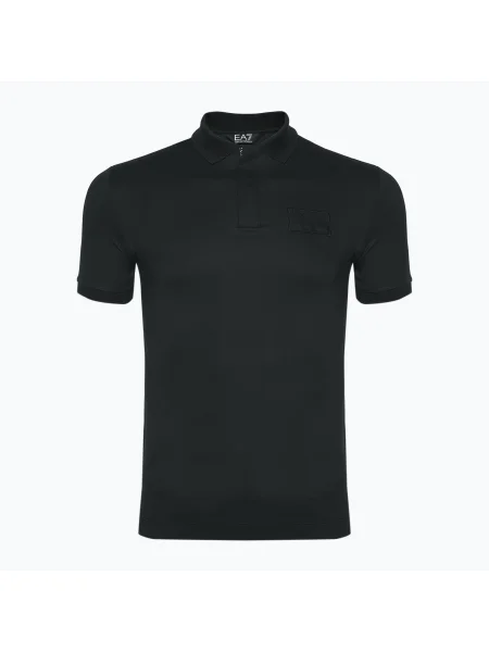 Tricou pentru bărbați Emporio Armani Train Lux Polo Modal black negru