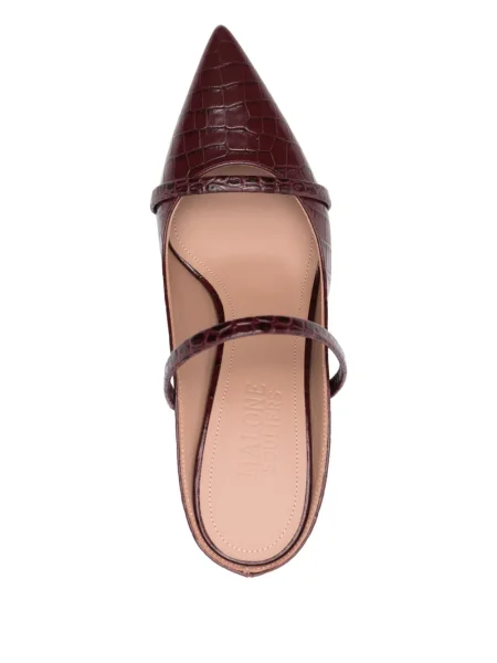 Papuci tip mules Malone Souliers cu broderie din piele