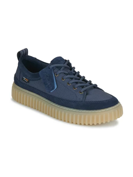 Sneakersy Clarks skórzane niebieskie