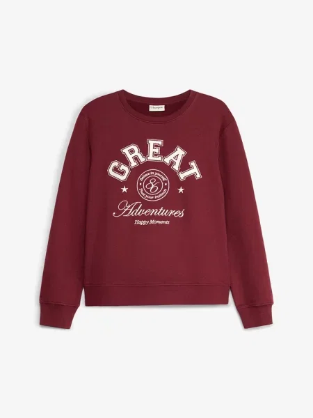 Bluza z czystej bawełny organicznej czerwona